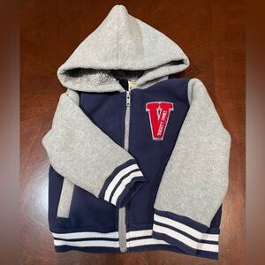 Healthtex Gray and Blue Varsity Zip Hoodie